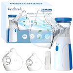 Pridarsh Nebulizer,Portable Mesh Nebulizer Mini Vaporizers Handheld Atomizers for Adults and Children,Ultrasonic Humidifier for Home and Travel Use, Steam Mesh Inhalators (2025 Blue)