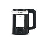 Tesora Electric Glass Kettle | Borosilicate Glass Body with Cool Touch PP Sleeve |1.5 Liter Capacity | 1350 Watts | Overheating & Boil Dry Protection | Black | 1 Year Warranty by Tesora