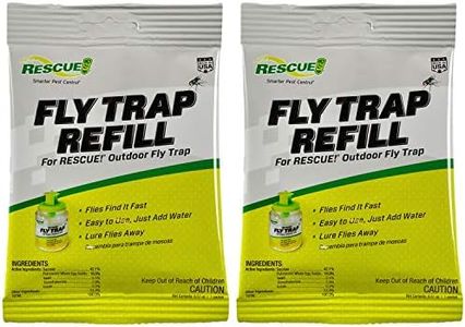 RESCUE Outdoor Non-Toxic Reusable Fly Trap Attractant Refill (2 Pack (0.51 oz))