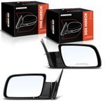 A-Premium Pair (2) Driver & Passenger Side Manual Door Mirror - Compatible with Chevy & GMC Model - Blazer, C/K 1500 2500 3500, Tahoe, Yukon - Non-Heated Manual Folding