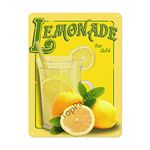 TopPacific 12x8 inches Vintage Ice Cold Lemonade Tin Sign, Food and Drink Retro Signs, Metal Poster Wall Plaque(89)