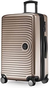 Hauptstadtkoffer Mitte - Valise Rigide de Taille Moyenne, TSA, 4 Roulettes, Bagage en Soute avec Extension de Volume de 8 Cm, 68 Cm, 88 L, Champagne