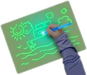 Fun Magnetic Drawing Board Glow in Dark with Light - Drawing Tablet, LCD Writing Tablet for Kids - Kids Drawing Pad and Best Gift for Kids and Toddler | Christmas, Birthday, Gift for Kids (A3)