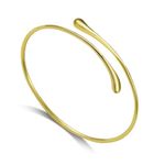 Philip Jones Gold Plated Teardrop Bangle