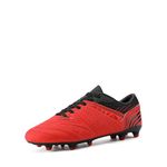 DREAM PAIRS Men's Cleats Sport Outdoor Football Soccer Shoes 160859-M,Size 8,Red/Black,160859-M