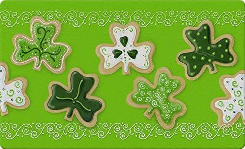 Toland Home Garden Shamrock Cookies 18 x 30 Inch Decorative St Patrick Floor Mat Clover Dessert Doormat