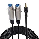 Pyle-Pro PCBL38FT6 6-Feet 12 Gauge 3.5mm Male To Dual XLR Female Cable