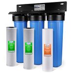 iSpring WGB32B 3-Stage Whole House Water Filter System w/ 20-Inch Sediment and Carbon Block Filters