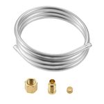 ETERMETA 1/4" Aluminum Tubing, 39 inch Pilot Burner Tube Pipe Assembly with Compression Olive Fittings M10x1 Female and Male Nuts, for Gas Water Heater Appliances