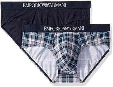 Emporio Armani Bodywear Men's Men's Knit Brief Duo Pack, Scoz.mar/Acc/Marine, L