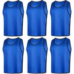 Senston Breathable Vents Training Vests Adult/Children Scrimmage Team Practice Vests Youth Sports Pinnies (6-Pack)