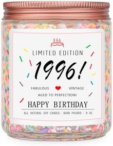 Homsolver 30th Birthday Gifts for Her Women, Decorations Gifts for 30 Year Old Woman, 30th Birthday Candles - Limited Edition 1996 Handmade (Vanilla Birthday Cake Scent with Sprinkles)