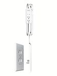 Sleek Socket - Original & Patented Ultra-Thin Outlet Concealer for Mounted TV, Cord Concealer Kit, 4-Ft, 2 Outlet Surge Protector, 1080 Joules (No More Drilling Holes in Wall to Hide Mounted TV Cord)