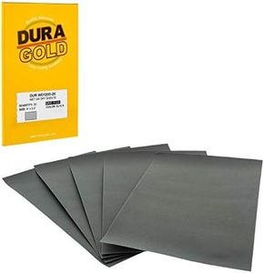 Dura-Gold Premium 1200 Grit Wet or Dry Sandpaper Sheets, 5-1/2" x 9", Box of 25 - Car Color Sanding, Detailing, Polishing Automotive, Woodworking Wood Furniture, Metal Finishing Hand Sand Block Sander