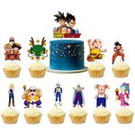 Norinoya Birthday Cupcake Toppers Cake Decorations for Dragon Ball Themed,Kids Birthday Party Supplies,Baby Shower Party Decorations Supplies