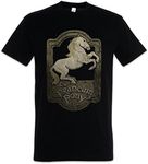 Urban Backwoods Prancing Pony Men T-Shirt Black Size L