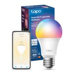 Tapo NEW TL13E Smart Bulb, E27 Multicolour Alexa Light Bulb, 8.3W (60W), E27 Smart Bulb, Dimmable, Schedule & Timer, Away Mode, Energy Saving, Voice Control Alexa & Google, No Hub Needed, App Control
