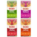 Curry Sauce Kits, Mild, Medium and Spicy Curry Spice Kits, Easy to Use, Ready in 10 Min, 100% Natural and Gluten Free (4 Pack) - BANG! Curry