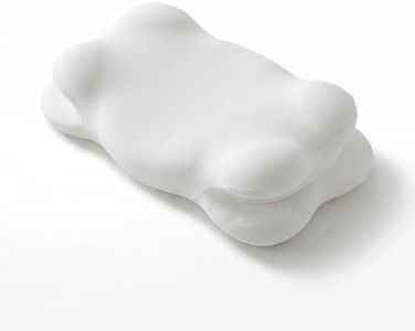 deternuity Cloud Pillow, Extra Thick Memory Foam Cervical Pillow, High Rebound Ergonomic Neck Support Pillow, Dual Height Bed Pillow with Washable Cooling Cover for Side Back Belly Sleepers (White)