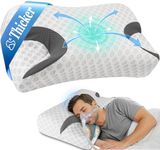 IKSTAR CPAP Pillow for Side Sleeper, Sleep Apnea Pillow for Sleeping, CPAP Nasal Pillows Suit for All CPAP Masks User, Cervical Memory Foam Neck Support Pillow Relief Neck Pain for Side Back Sleepers