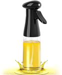 QUGAQULI Oil Glass Sprayer For Cooking-210Ml Olive Oil Dispenser Bottle Spray Mister-Food Grade Portable Oil Vinegar Spritzer Sprayer Bottles For Air Fryer,Kitchen,Salad,Baking,Bbq,Frying (Black)