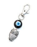 Evil Eye Keychain for car men & women handmade Blue and Silver Color For Bike/Car Gifting With Key Ring Anti-Rust (Pack Of 1) (Black)