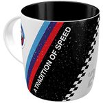 Nostalgic-Art Retro Coffee Mug 330ml Original Licensed Product (OLP) BMW Motorsport - Tradition of Speed - Gift Idea for BMW Accessories Fans Ceramic Mug Vintage Design