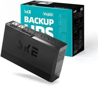 SKE SMART KEY ENERGY Compact Size 625VA/360W UPS Battery Backup & Surge Protector for Computer, Router, Modem & Network Devices