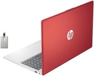 HP 15.6" HD Business Laptop, Intel Pentium N200 Processor, 16GB RAM, 128GB SSD, Intel UHD Graphics, Numeric Keyboard, HD Webcam, WiFi, 1 Year Office 365, Windows 11, Scarlet Red, 32GB Hotface USB Card