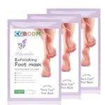 3 Pairs Foot Peel Mask,lavender Foot Exfoliating Mask Socks Calluses Remover Dead Skin, Moisturizing Feet Peeling Mask for Dry Skin,Cracked Heels,Foot SPA Socks for Women and Men