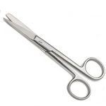 Utility Blunt Nursing Scissors First aid All-Purpose Instrument Sharp Blunt 15.5 cm Stainless Steel Dressing Scissor Autoclavable for Home Use