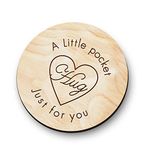 EDSG 1 x Wooden Little Pocket Hug Heart Token | Keyring | Keepsake Gift for Love | Gift for Friends Family Couple | Thinking of You Gift (No Hole)