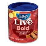 Tetley Live Bold Rooibos Chai Tea - 20 Tea Bags, 32 Grams, Naturally Caffeine Free