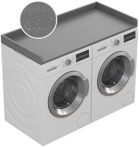 No-installation HDPE Washer Dryer Countertop, Washer and Dryer Topper Covers for The Top, Laundry Countertop Laundry Room Organization No Water Leakage Grey