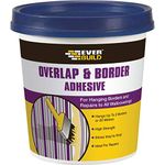 Everbuild Ready Mixed Overlap and Border Adhesive – High Tack for Quick Bonding – Ready to Use – White – 500g Tub