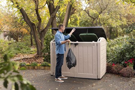 Keter Outdoor Garden Storage Shed – Beige/Brown, 177x113x134cm