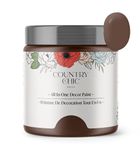 Country Chic Paint - Chalk Style All-in-One Paint for Furniture, Home Decor, Cabinets, Crafts, Eco-Friendly, Matte Paint - Leather Bound [Chocolate Brown] Pint 16oz/475ml