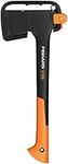 Fiskars Chopping Axe S X10, Storage and Carrying Case Included, Length: 44 cm, Non-Stick Coating, High Quality Steel Blade/Fibreglass Handle, Black/Orange, 1015619