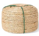 Cat Natural Sisal Rope 66ft for Replacement Scratching Posts,Sturdy Hemp Rope for Repairing Modern Cat Trees,6mm Diameter Sisal Rope Can DIY for Furniture Protection from Cats Scratch