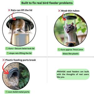 Provide Heavy Duty Bird Feeder – Durable Outdoor Hanging Feeder