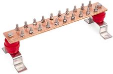 Copper Ground Bar Kit - .25" x 2" x 12" Busbar with 20 Terminal Positions