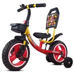 Kidsmate Lite Rider Pro Balance Cycle for Kids – Kids Cycle with Adjustable Seat & Backrest | Bell with Durable Training Wheels & EVA Tires – Baby Balance Bike Perfect for Ages 1-4Y (Red)