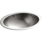 Kohler K-2609-SU-NA Bachata Drop-in/Undermount Bathroom Sink with Mirror Overflow Finish: Luster