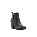 ALDO Women's Noemieflex Block Heel Ankle Boot, Black Leather, 8.5