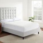 Serta Air Dry Basic Microfiber Fill Cooling Fitted Mattress Pad Cover, King, White