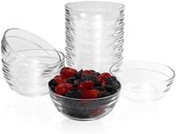 SZUAH 3.5 Inch Small Glass Bowls 12 Pack Prep Bowls Serving Bowls 4.5 OZ Microwavable Stackable Clear Glass Bowls for Kitchen, Dessert, Dips, Nut and Candy Dishes, Dishwasher Safe