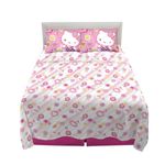 Franco Hello Kitty Bedding Super Soft Microfiber Sheet Set, Queen, Hello Kitty, (Officially Licensed Product)