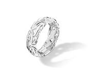 Miabella 925 Sterling Silver Italian 7mm Byzantine Band Ring for Women Made in Italy, 9, Sterling Silver, No Gemstone