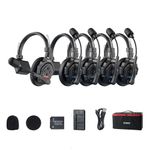 Synco Xtalk X5 Wireless Intercom Headset System Microphone, 2.4Ghz Wireless Headset with 24H Worktime,Design for Movie Shoot Live Show Stage Performance Real-Time Monitoring (5Pcs)