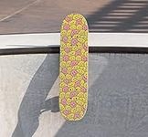 Grip Tape for Skateboard, Scooter or Longboard – Non slip tape, Medium grid, Simple Anti-bubble Application – Unique Design That Stands Out (Longboard, Smiley)